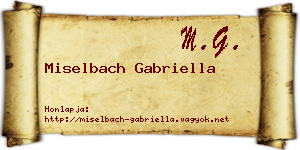 Miselbach Gabriella névjegykártya